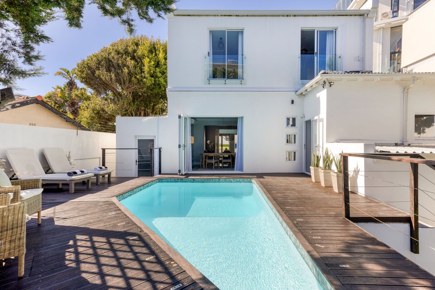 The pool area